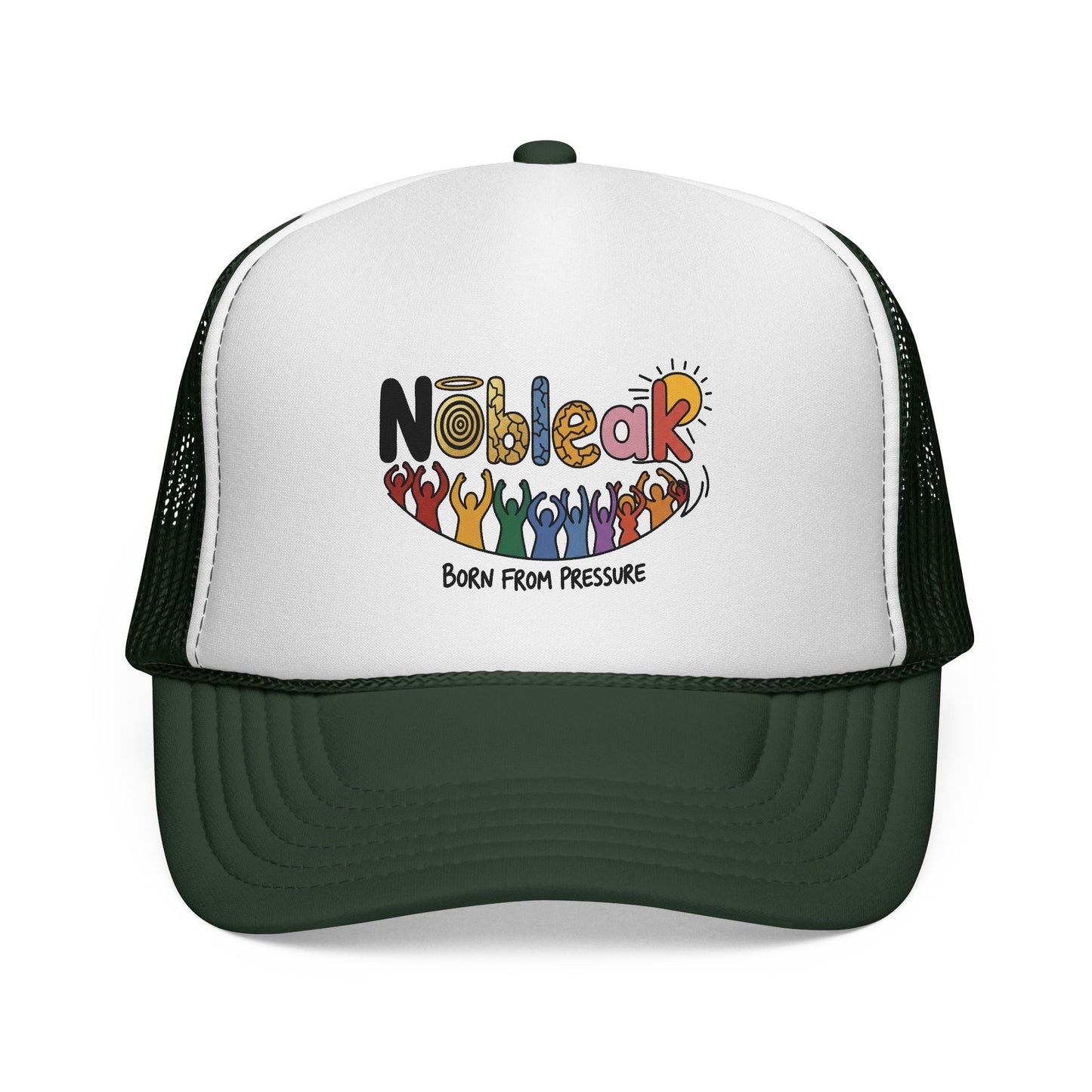 Nobleak 'Born From Pressure' Trucker Cap — Colorful Retro Graphic Hat