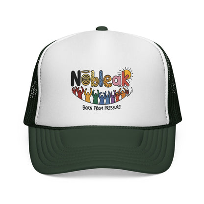 Nobleak 'Born From Pressure' Trucker Cap — Colorful Retro Graphic Hat