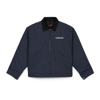 Embroidered Duck Cloth Work Jacket — Durable Black Utility Jacket