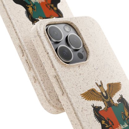 Biodegradable Phone Case — Vintage Coat of Arms Crest ("nobleak" & "Beautified by Accident")