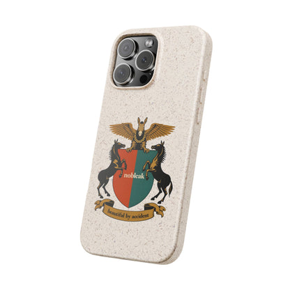 Biodegradable Phone Case — Vintage Coat of Arms Crest ("nobleak" & "Beautified by Accident")