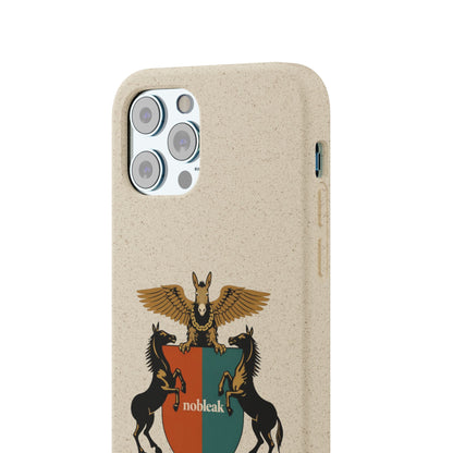 Biodegradable Phone Case — Vintage Coat of Arms Crest ("nobleak" & "Beautified by Accident")