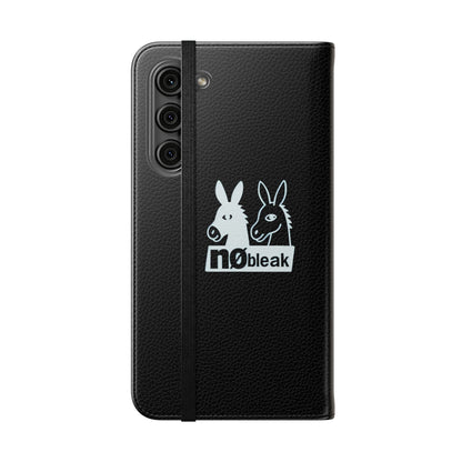 Stylish Flip Case with Unique Animal Design, Phone Protector, Gift for Animal Lovers, Customizable Phone Cover, Black Flip Wallet