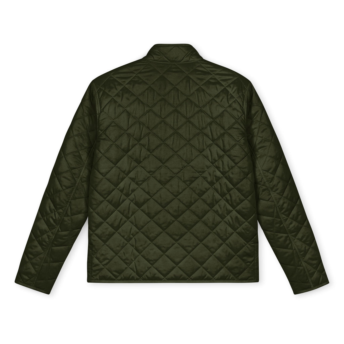 Unisex Full‑Zip Diamond Quilted Embroidered Jacket