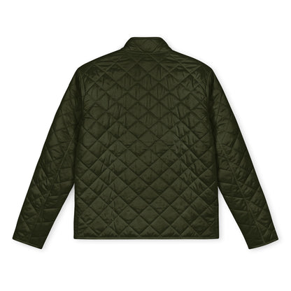 Unisex Full‑Zip Diamond Quilted Embroidered Jacket
