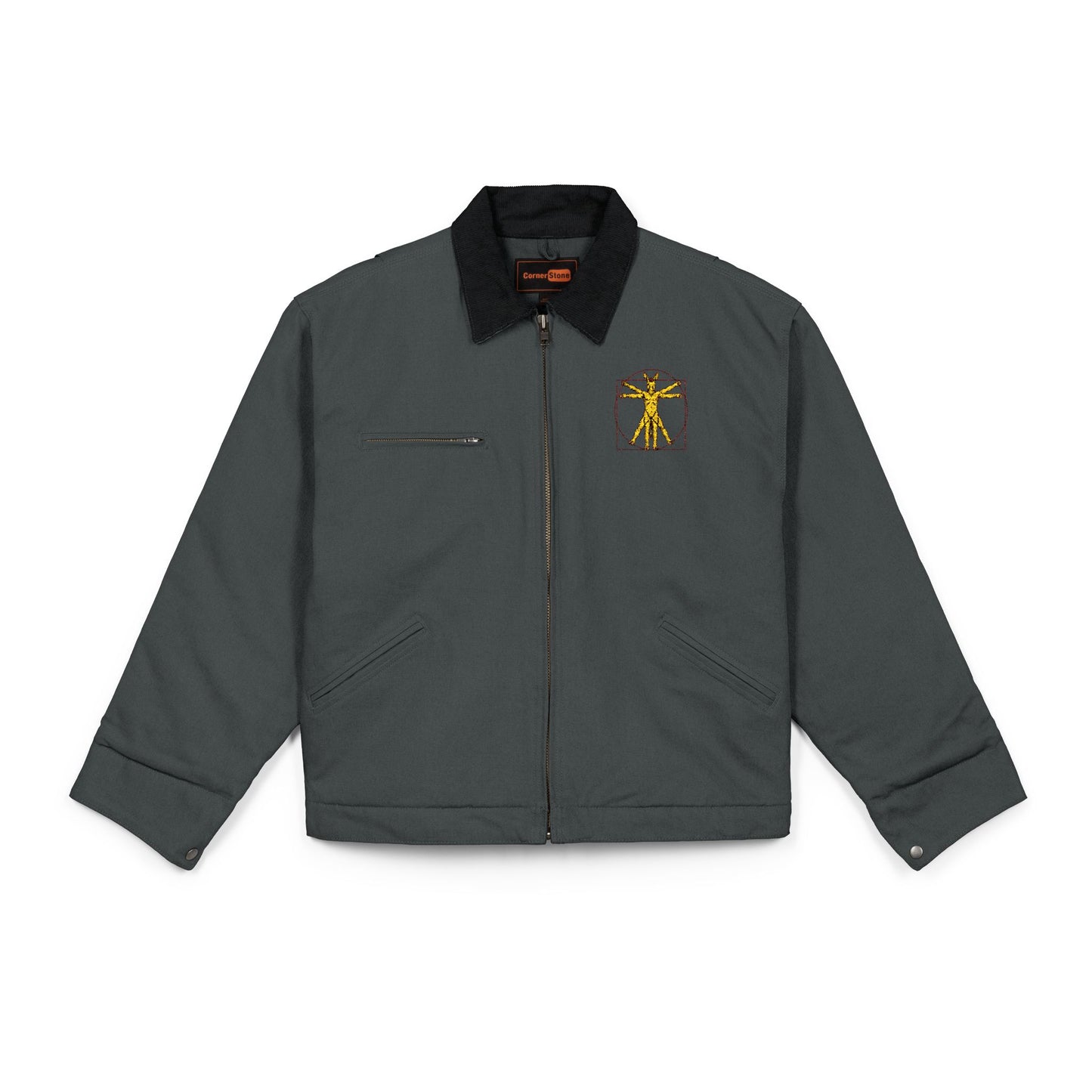 Jacket — Industrial Golden Gear Logo Chest Embroidered Jacket