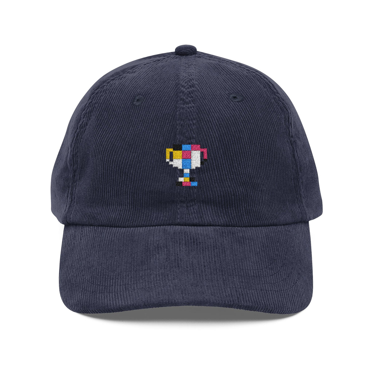 Unisex Corduroy Embroidered Trophy Cap — essential