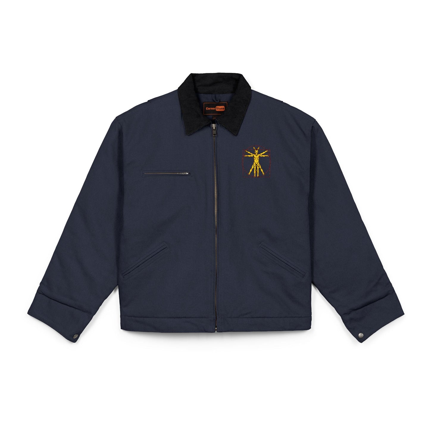 Jacket — Industrial Golden Gear Logo Chest Embroidered Jacket