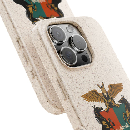 Biodegradable Phone Case — Vintage Coat of Arms Crest ("nobleak" & "Beautified by Accident")