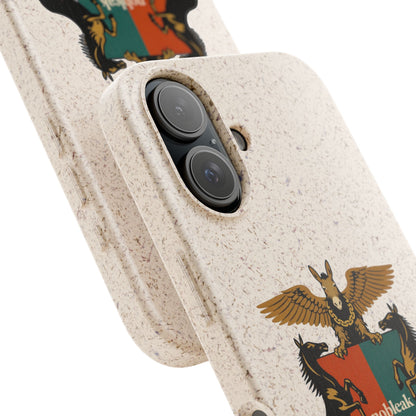 Biodegradable Phone Case — Vintage Coat of Arms Crest ("nobleak" & "Beautified by Accident")