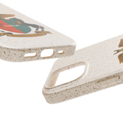 Biodegradable Phone Case — Vintage Coat of Arms Crest ("nobleak" & "Beautified by Accident")
