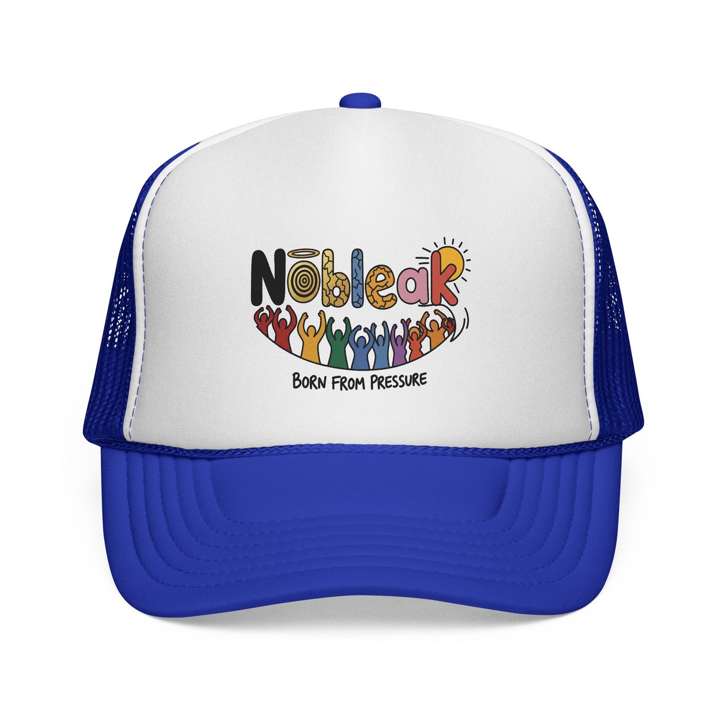 Nobleak 'Born From Pressure' Trucker Cap — Colorful Retro Graphic Hat