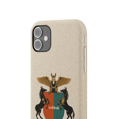 Biodegradable Phone Case — Vintage Coat of Arms Crest ("nobleak" & "Beautified by Accident")