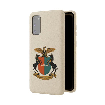 Biodegradable Phone Case — Vintage Coat of Arms Crest ("nobleak" & "Beautified by Accident")