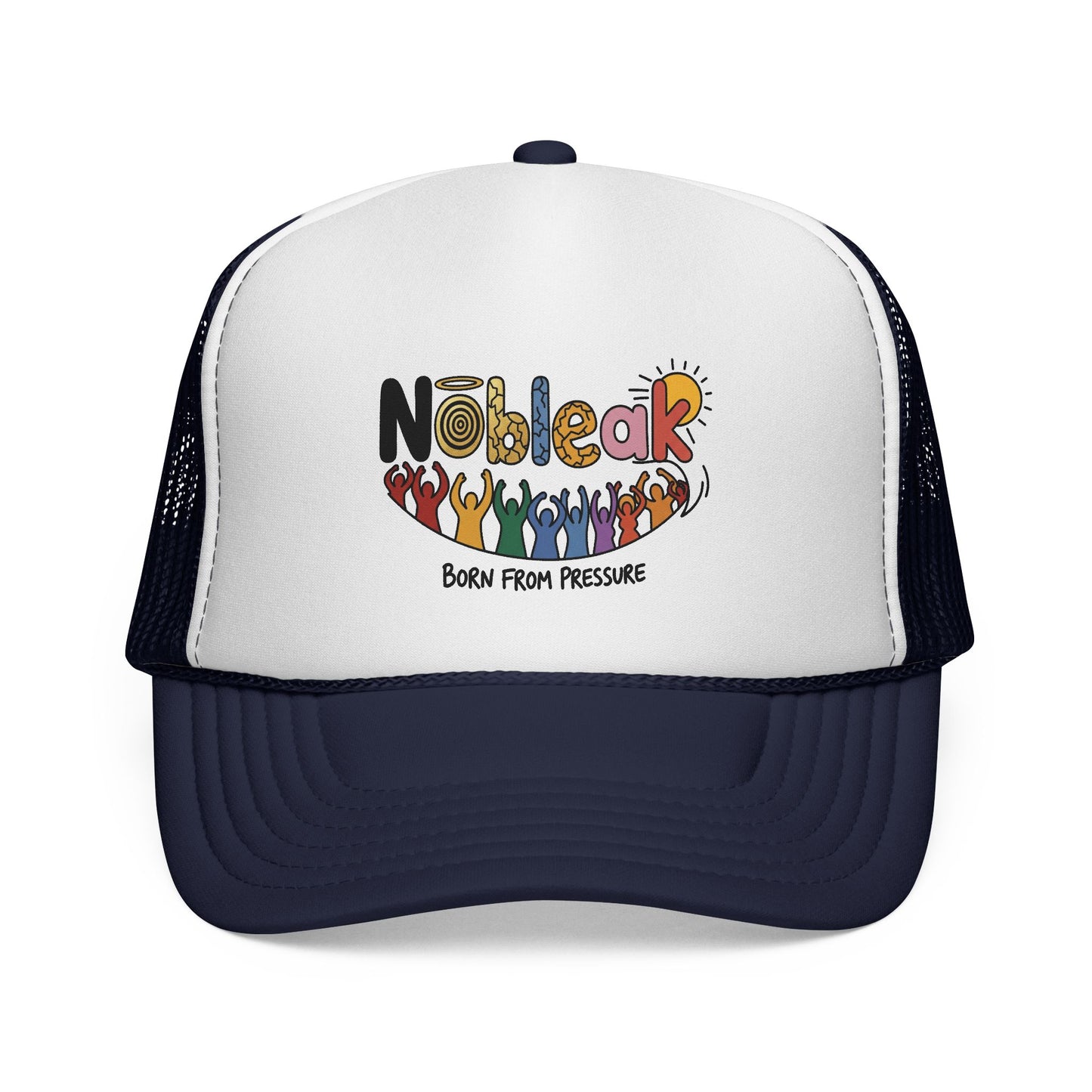 Nobleak 'Born From Pressure' Trucker Cap — Colorful Retro Graphic Hat