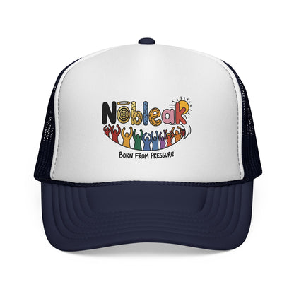 Nobleak 'Born From Pressure' Trucker Cap — Colorful Retro Graphic Hat