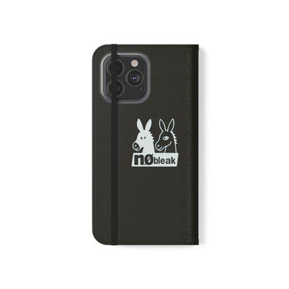 Stylish Flip Case with Unique Animal Design, Phone Protector, Gift for Animal Lovers, Customizable Phone Cover, Black Flip Wallet