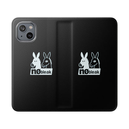 Stylish Flip Case with Unique Animal Design, Phone Protector, Gift for Animal Lovers, Customizable Phone Cover, Black Flip Wallet