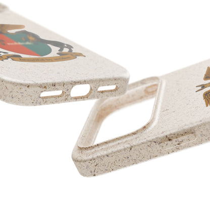 Biodegradable Phone Case — Vintage Coat of Arms Crest ("nobleak" & "Beautified by Accident")