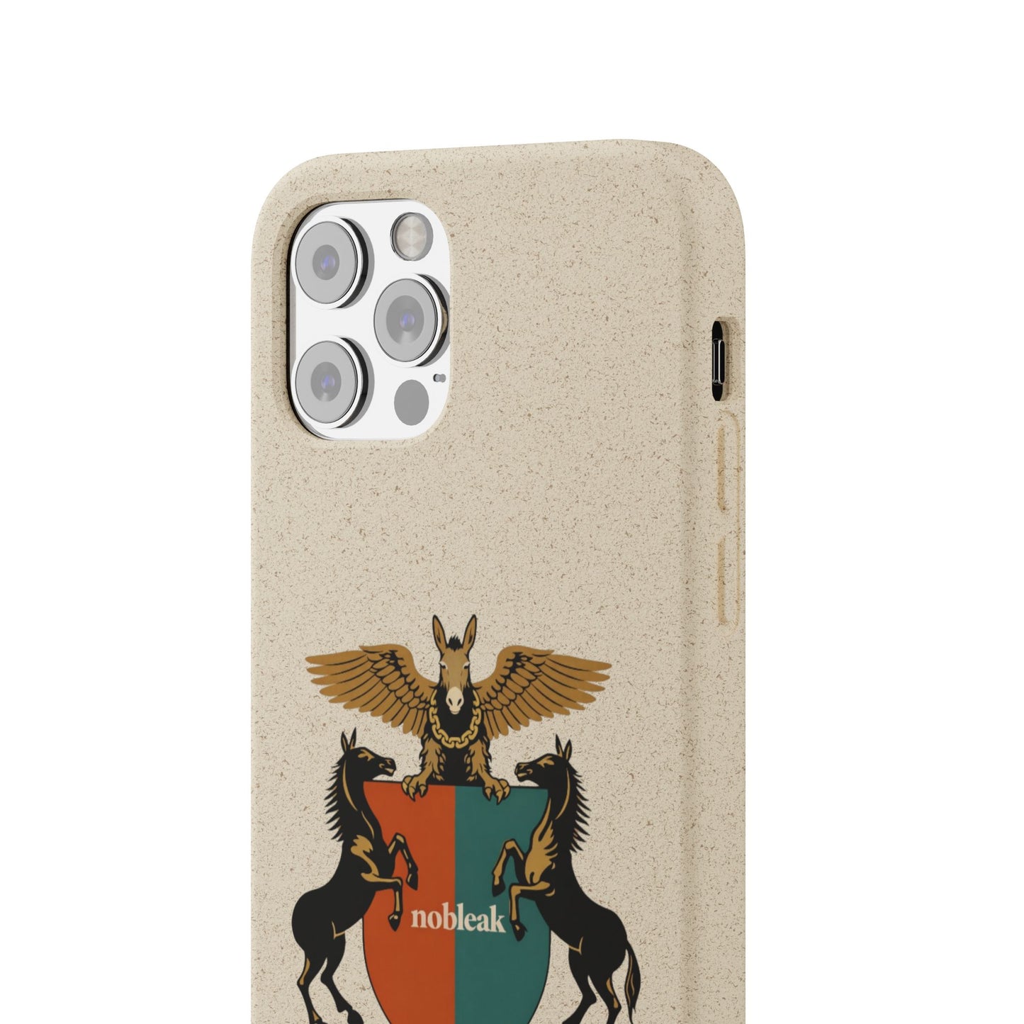 Biodegradable Phone Case — Vintage Coat of Arms Crest ("nobleak" & "Beautified by Accident")