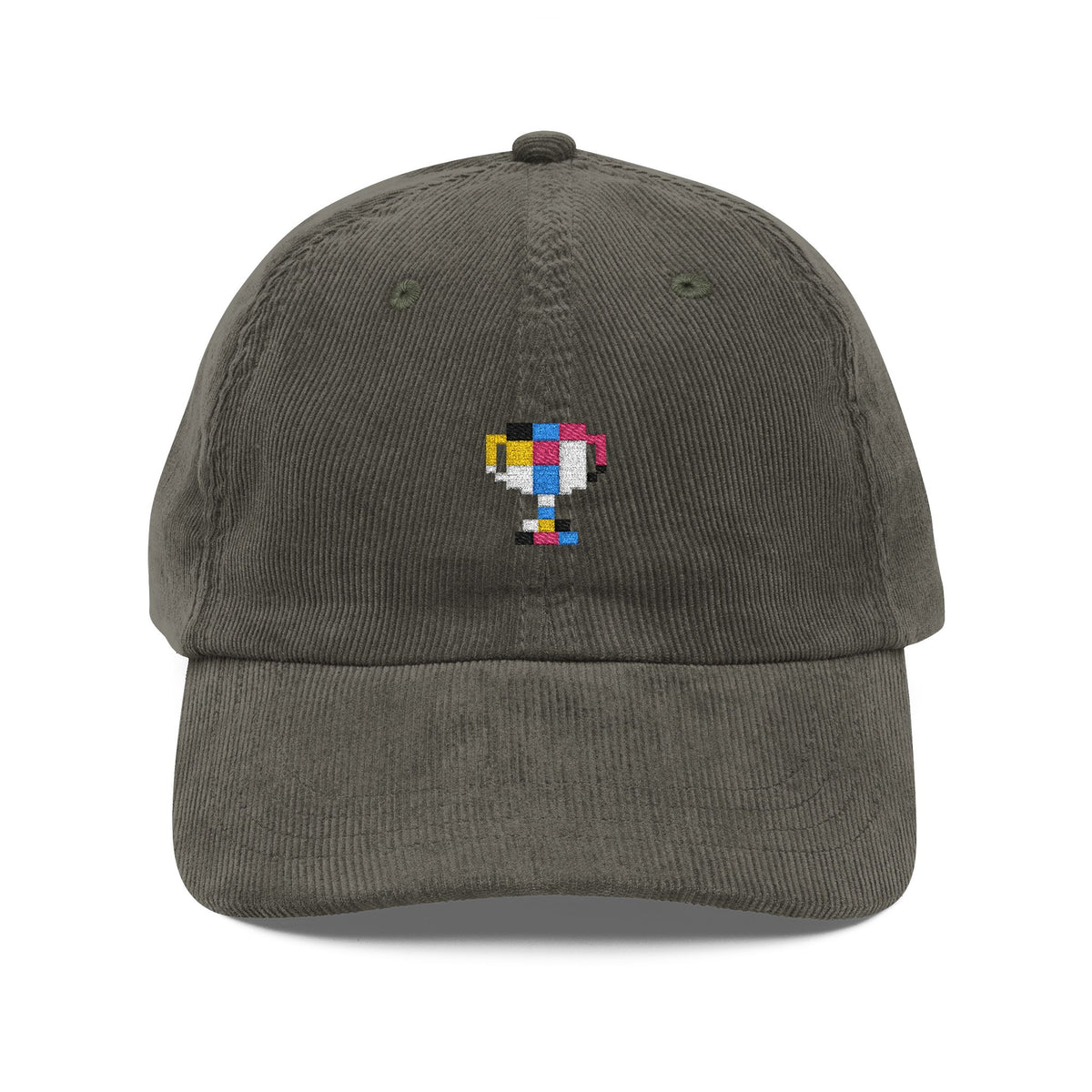 Unisex Corduroy Embroidered Trophy Cap — essential