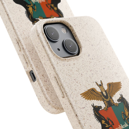 Biodegradable Phone Case — Vintage Coat of Arms Crest ("nobleak" & "Beautified by Accident")