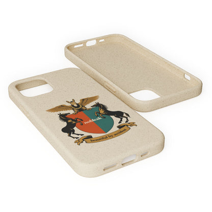 Biodegradable Phone Case — Vintage Coat of Arms Crest ("nobleak" & "Beautified by Accident")
