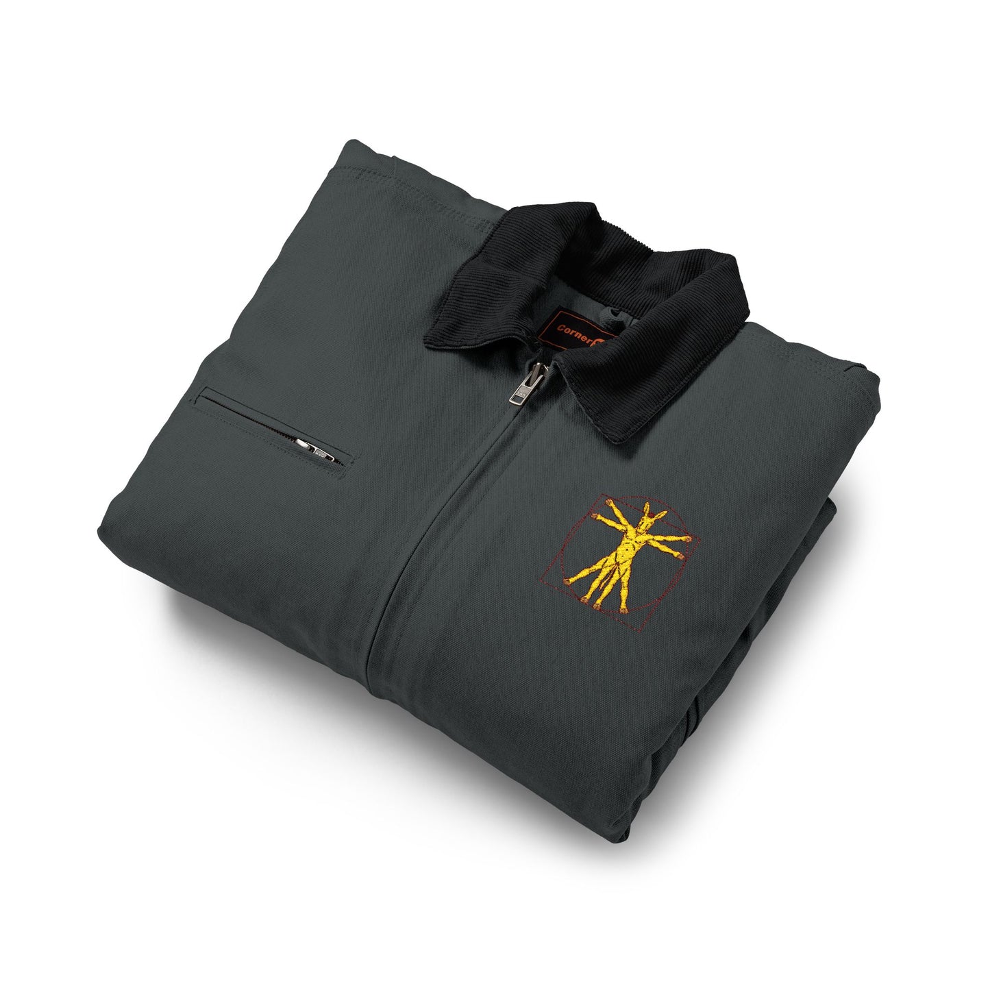 Jacket — Industrial Golden Gear Logo Chest Embroidered Jacket