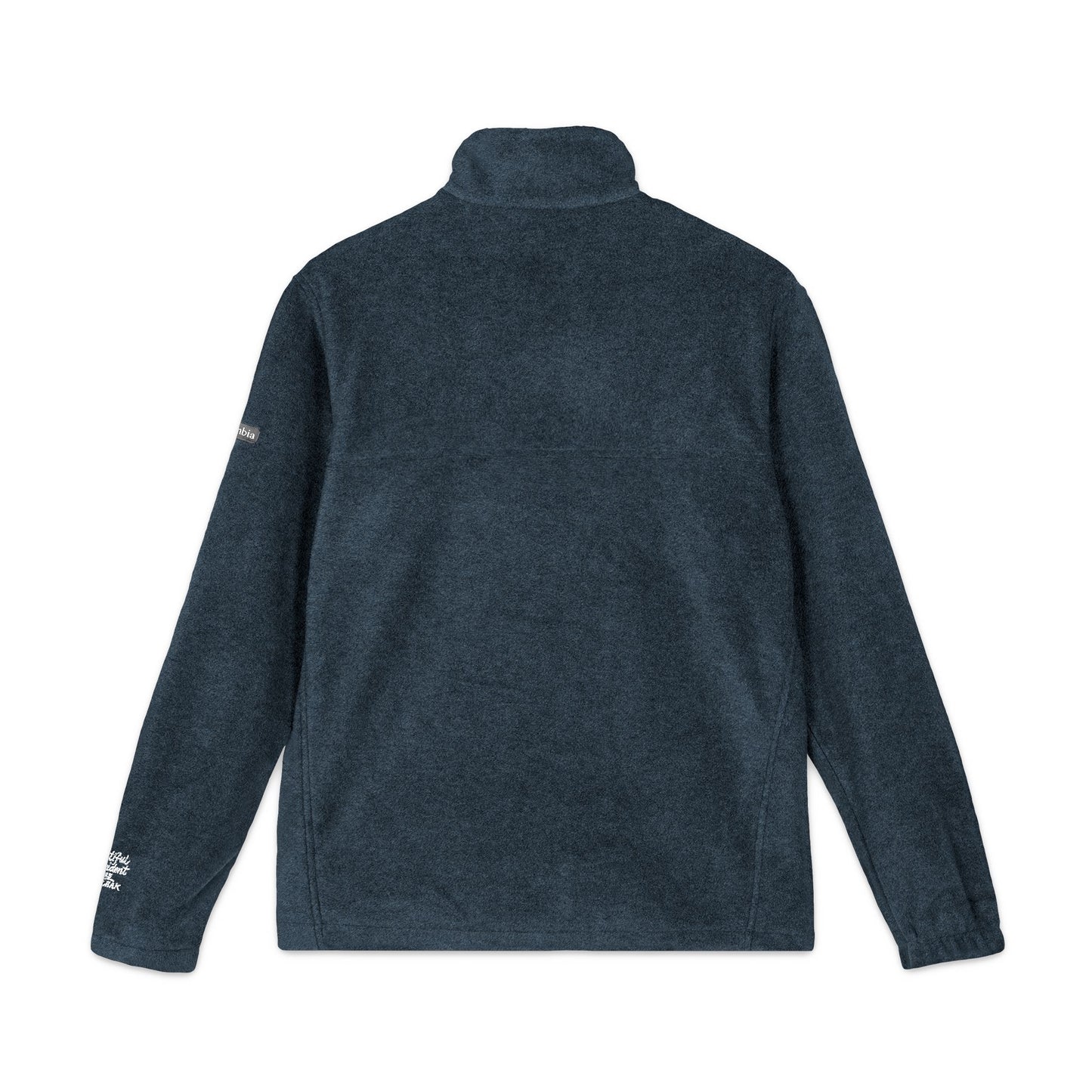 Embroidered Black Fleece Jacket — Graphic Chest & Sleeve Design