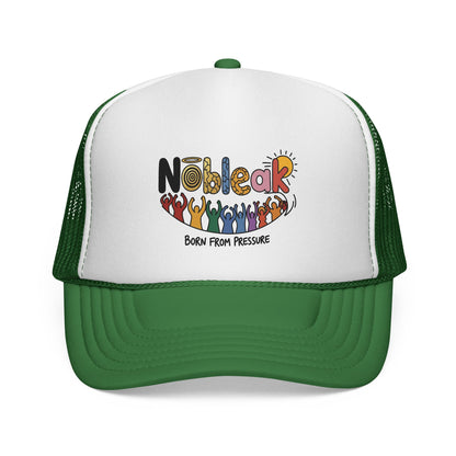 Nobleak 'Born From Pressure' Trucker Cap — Colorful Retro Graphic Hat