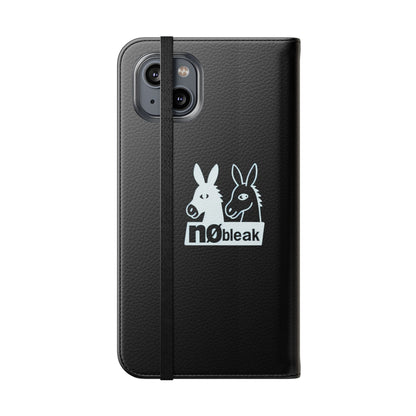 Stylish Flip Case with Unique Animal Design, Phone Protector, Gift for Animal Lovers, Customizable Phone Cover, Black Flip Wallet