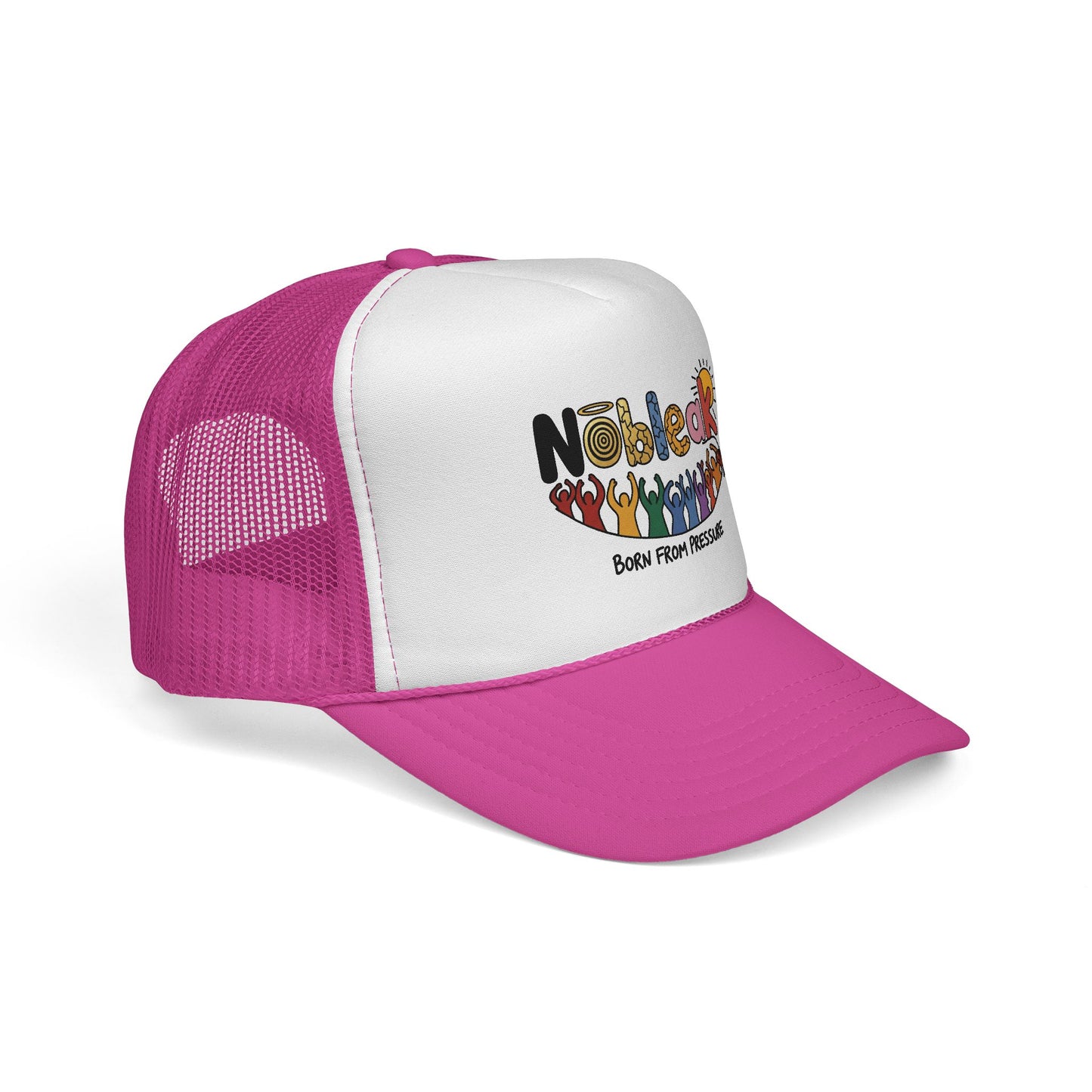 Nobleak 'Born From Pressure' Trucker Cap — Colorful Retro Graphic Hat