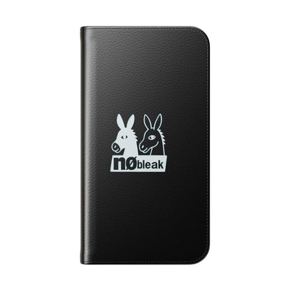 Stylish Flip Case with Unique Animal Design, Phone Protector, Gift for Animal Lovers, Customizable Phone Cover, Black Flip Wallet