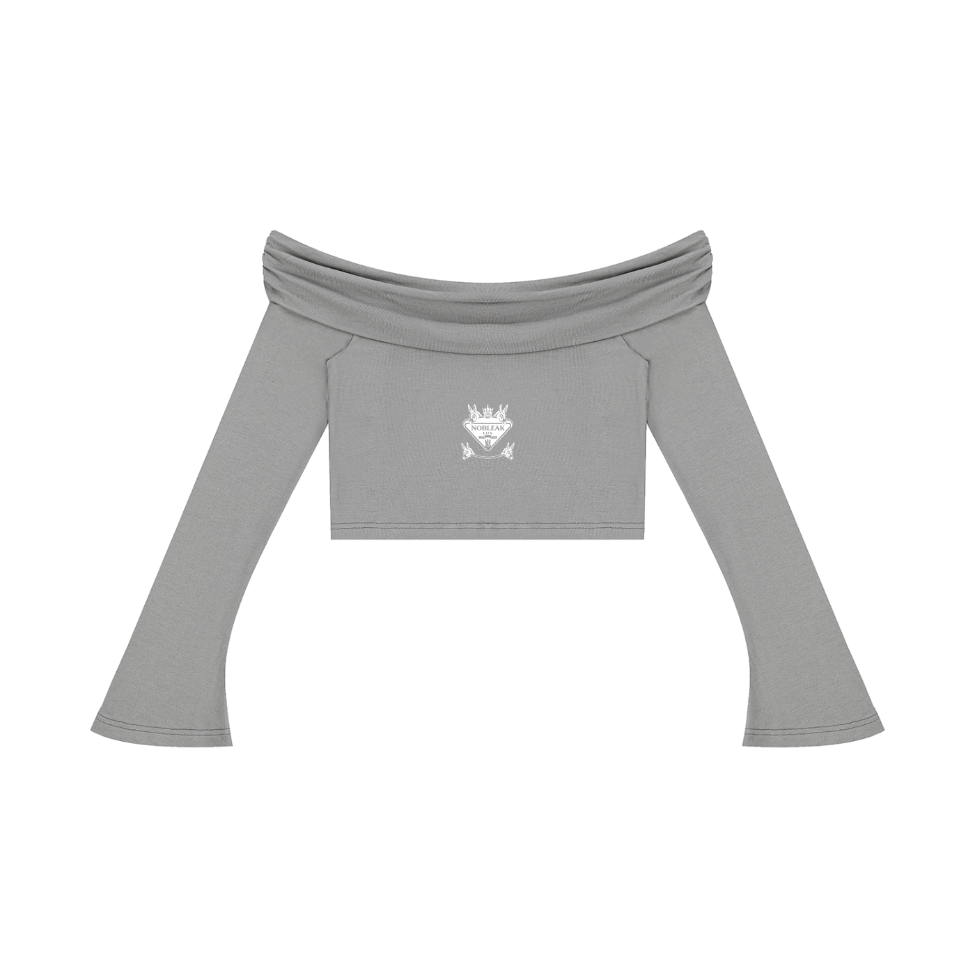 Women's Off-the-Shoulder Bell Sleeve Crop T-Shirt