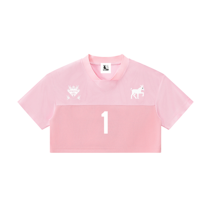 Women’s Cropped Paneled V-Neck Jersey