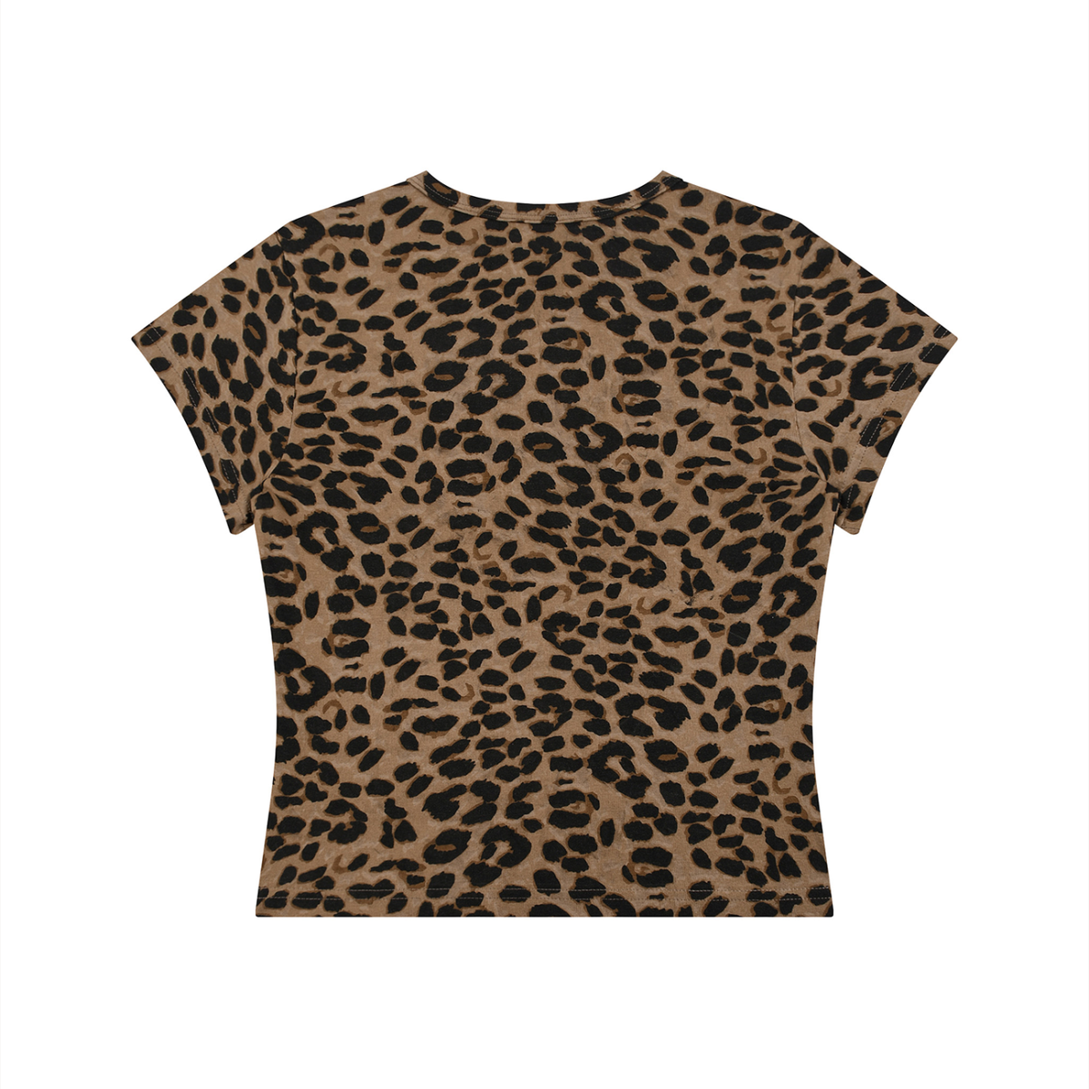 Women’s Leopard Print Crop T-Shirt