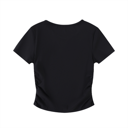 Women's Ruched Bodycon Crop Top