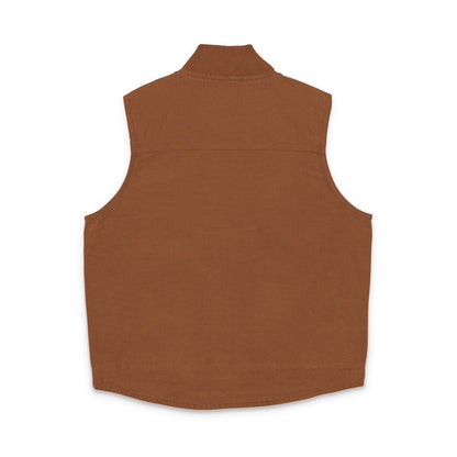 Embroidered Workwear Duck Cloth Jacket Vest — Durable Outdoor Utility Vest