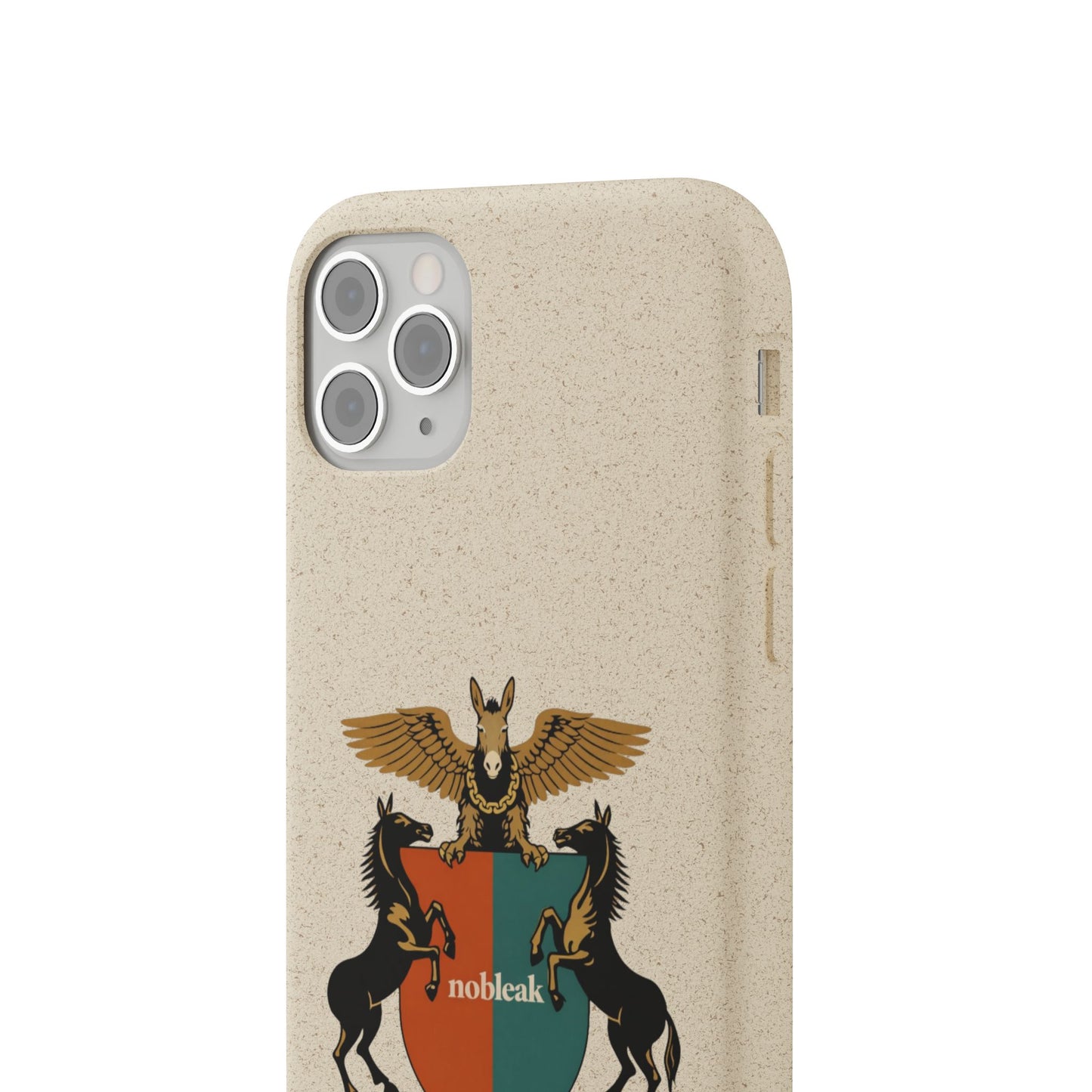 Biodegradable Phone Case — Vintage Coat of Arms Crest ("nobleak" & "Beautified by Accident")