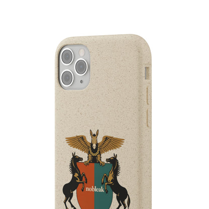 Biodegradable Phone Case — Vintage Coat of Arms Crest ("nobleak" & "Beautified by Accident")