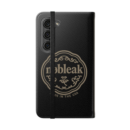 Elegant Leather Flip Case for Phones, Personalized Smartphone Case, Travel Wallet, Custom Gift for Her, Stylish Phone Protector