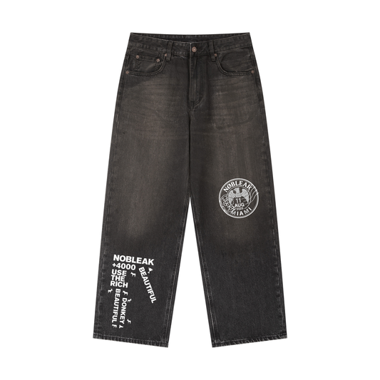 Vintage Wash Heavyweight Denim Jeans