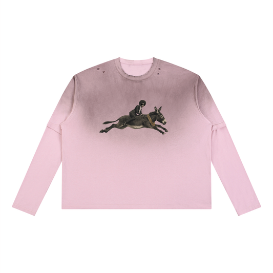 Unisex Vintage Wash Layered T-Shirt