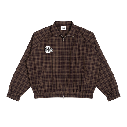 Unisex Plaid Full-Zip Track Jacket