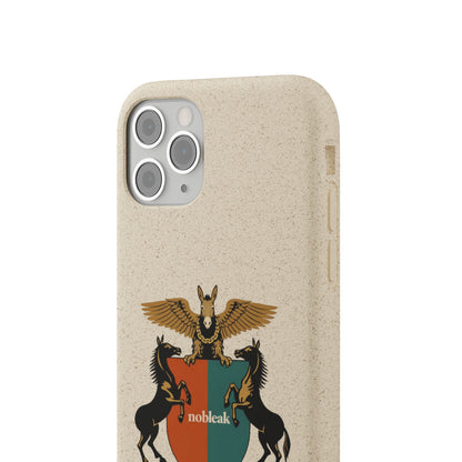 Biodegradable Phone Case — Vintage Coat of Arms Crest ("nobleak" & "Beautified by Accident")