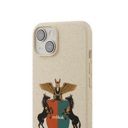 Biodegradable Phone Case — Vintage Coat of Arms Crest ("nobleak" & "Beautified by Accident")