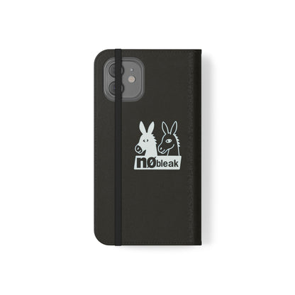 Stylish Flip Case with Unique Animal Design, Phone Protector, Gift for Animal Lovers, Customizable Phone Cover, Black Flip Wallet