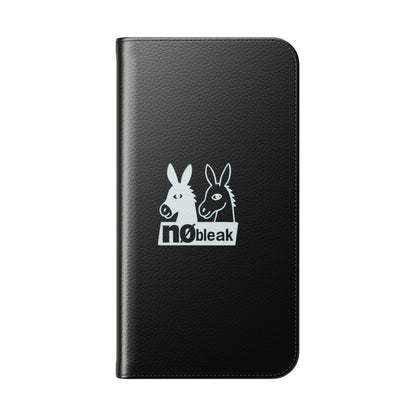 Stylish Flip Case with Unique Animal Design, Phone Protector, Gift for Animal Lovers, Customizable Phone Cover, Black Flip Wallet