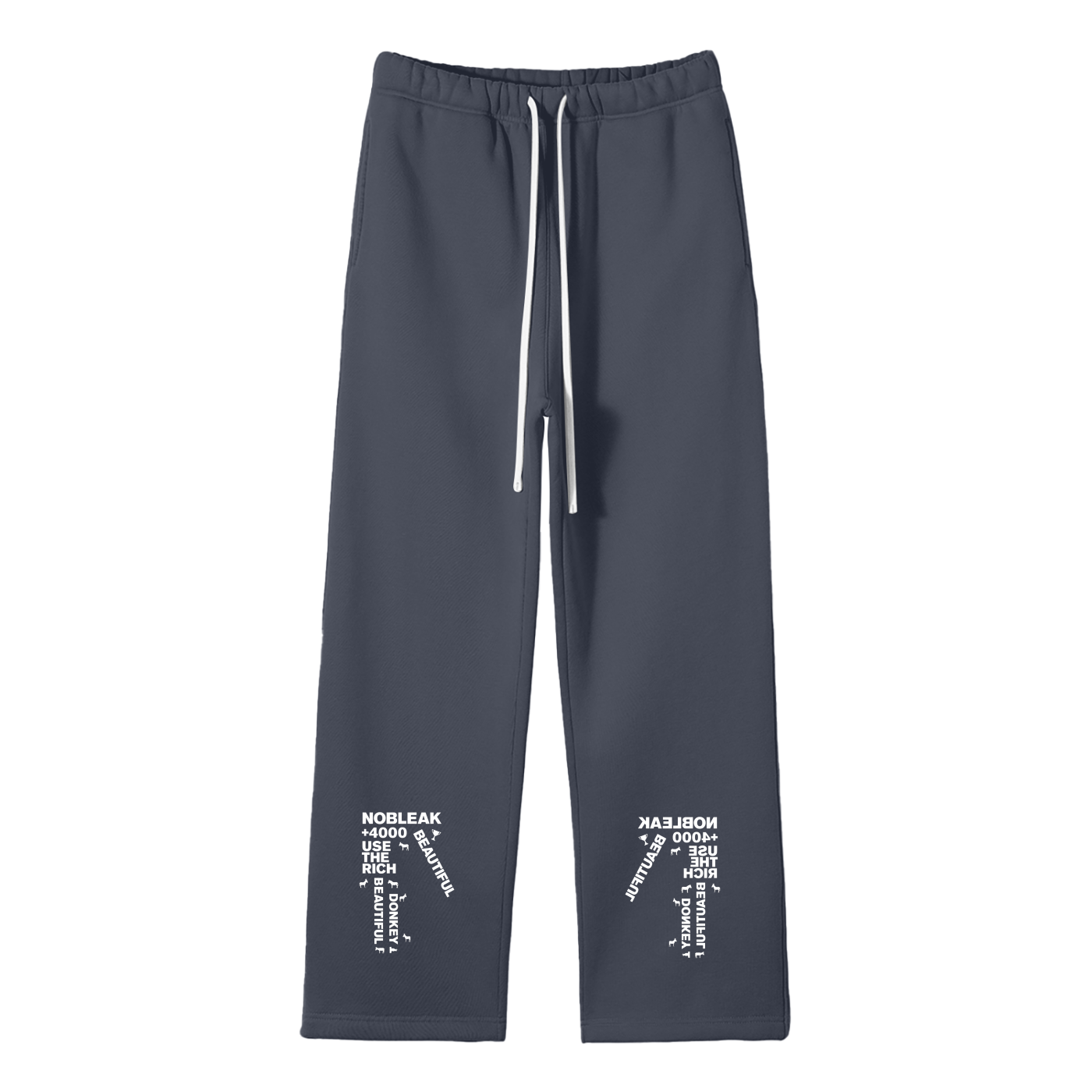 Solid Color Fleece Straight Leg Sweatpants