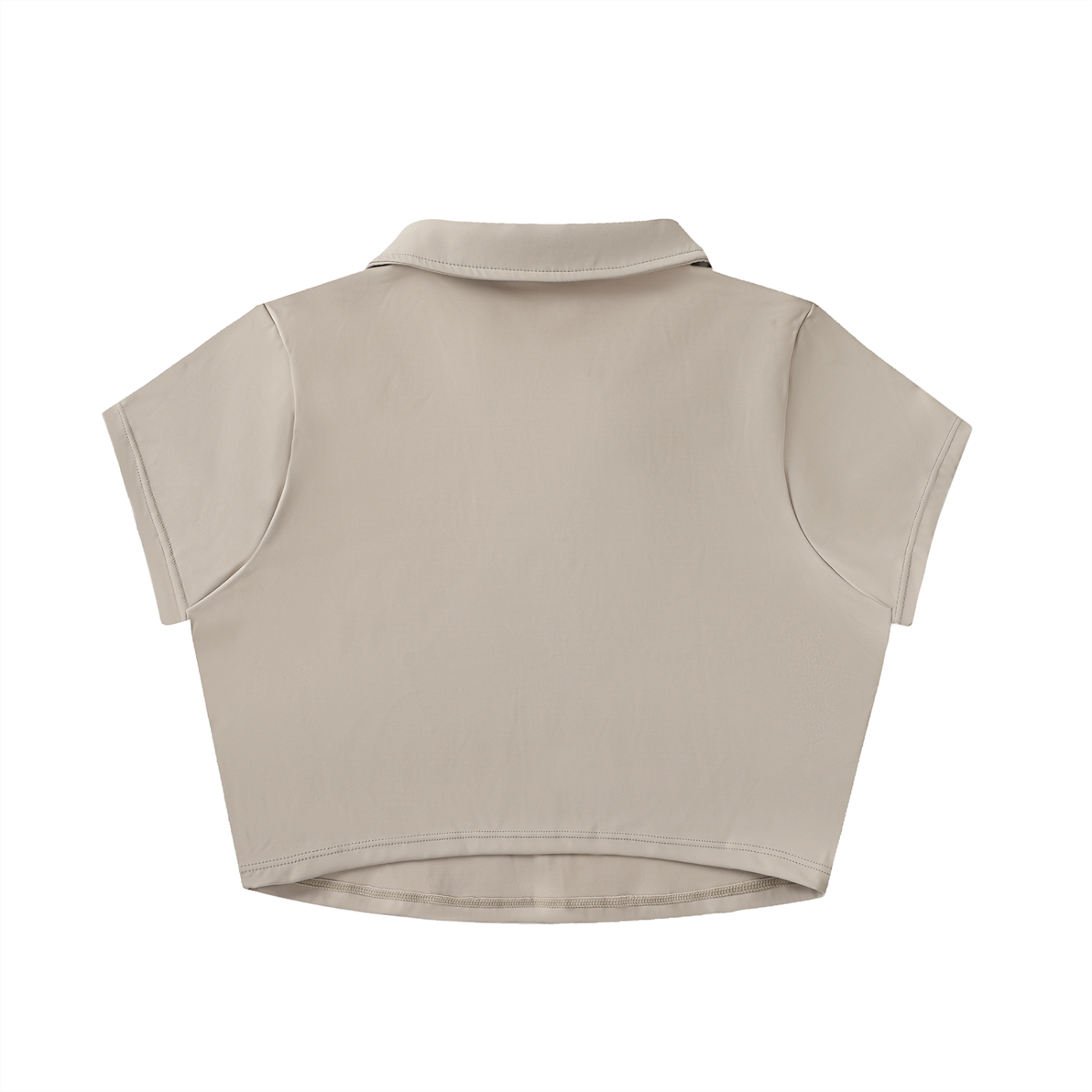 Women's V-Neck Lapel Crop Top